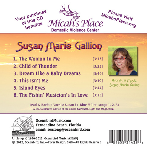 Susan Marie Gallion CD back cover